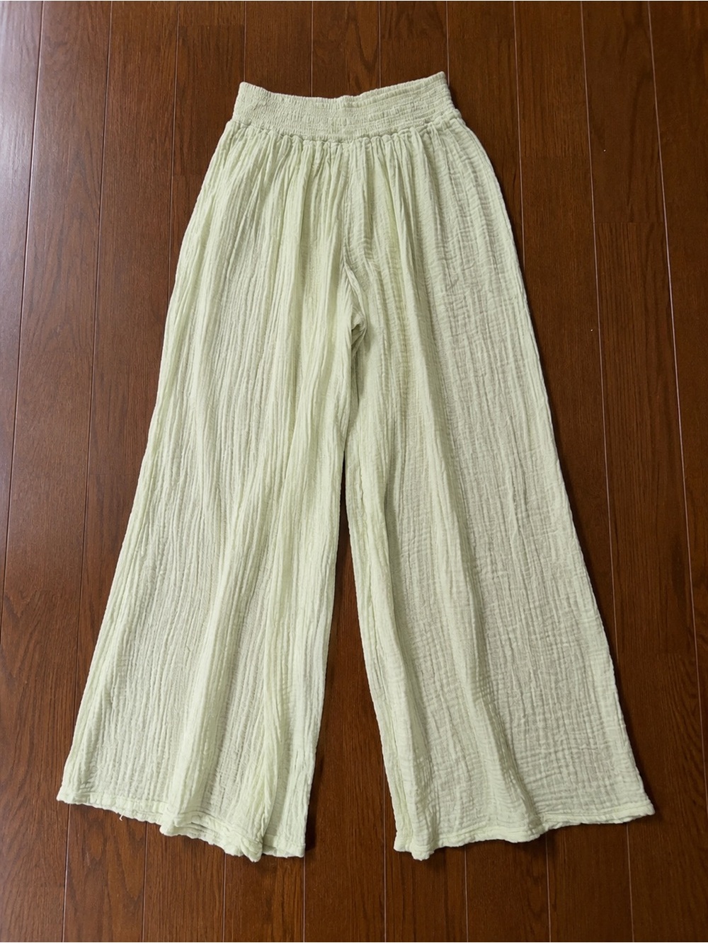 Michael Stars Double Gauze Wide Leg Pants Smocked Waist Sz XL NWT